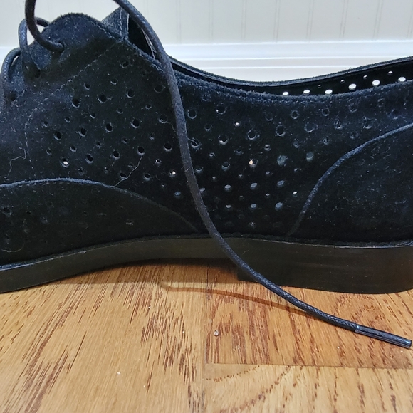 Ralph Lauren suede black oxfords women's size 7 Never worn - Picture 6 of 9